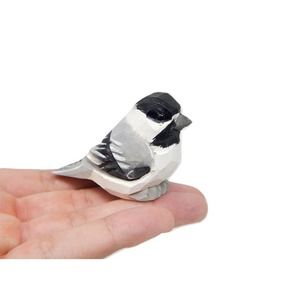 Chickadee Figurine Bird Art Statue Decor
